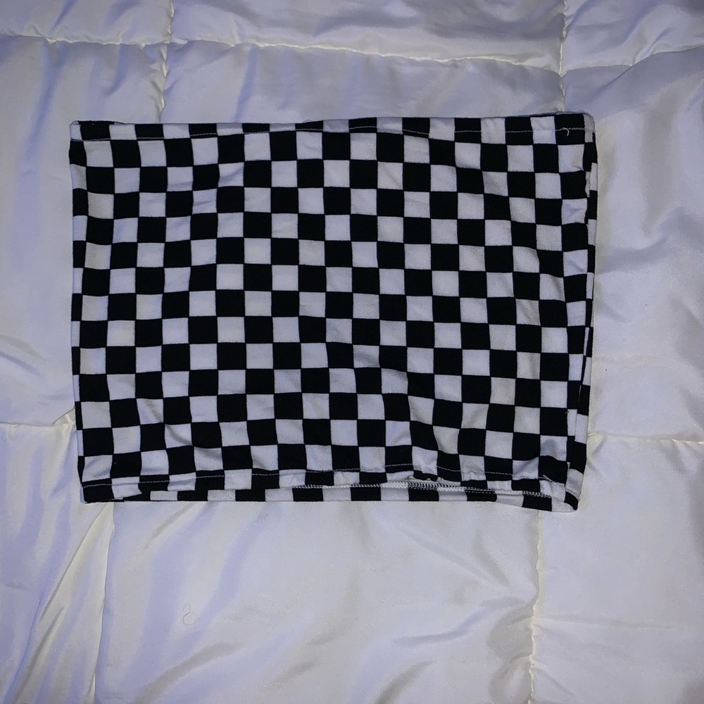 checker board tube top